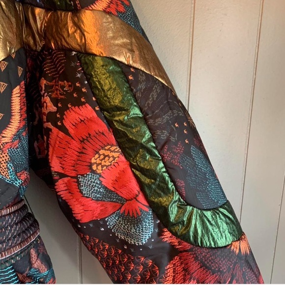 FARM RIO NEW Wild Bananas REVERSIBLE Quilted puffer jacket - Picture 4 of 8